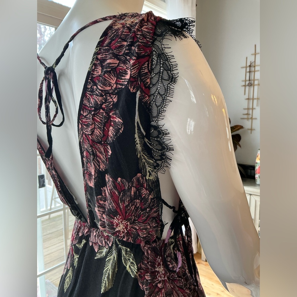Free People Marnie Babydoll Floral Print Mini Dress Backless Beachy Boho Size S - Picture 9 of 15